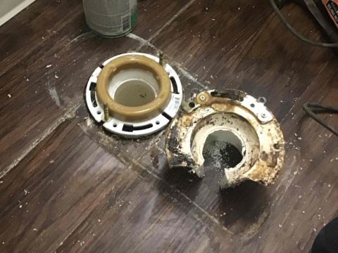 Toilet repair.